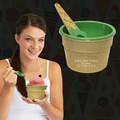Green Ice Cream Cup and Spoon Set